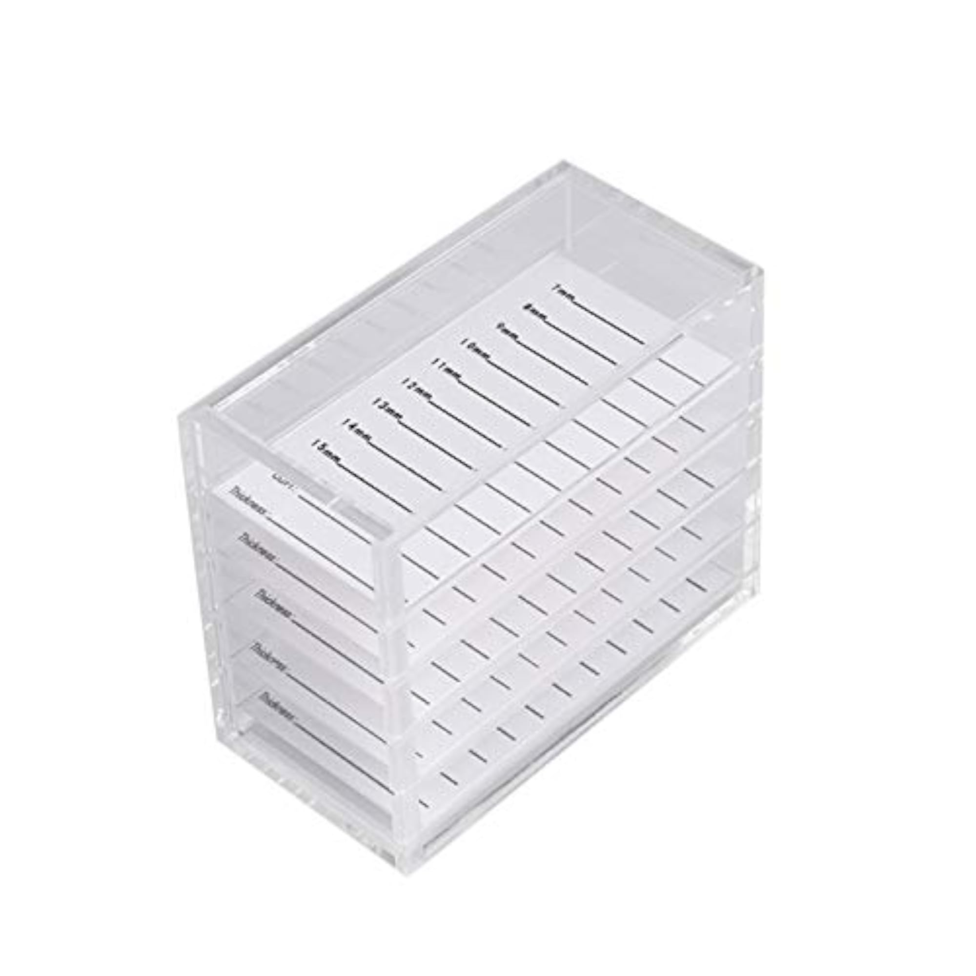 Acrylic 5 Layers Clear Eyelash Storage Box, Makeup Display Container