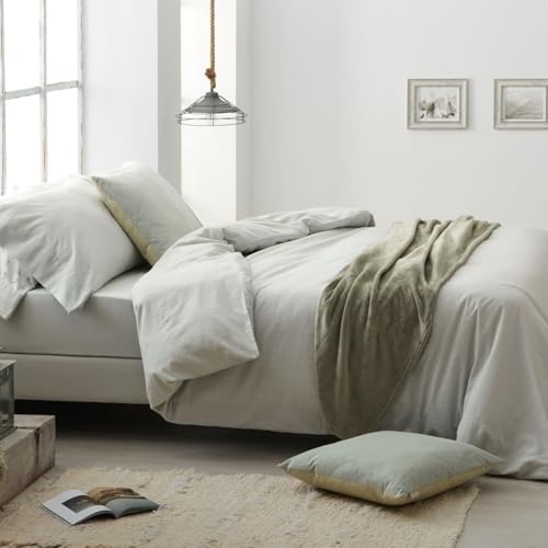 Burrito Blanco | Fundas nórdicas de Franela | Cama de 180cm. (+Medidas Disponibles) | Diseño 577 | Color Laurel (180x190/200cm.)