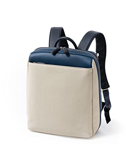 Sol Compact Genuine Leather backpack A4 Sol, Made In Japan, No.627712, Ivory