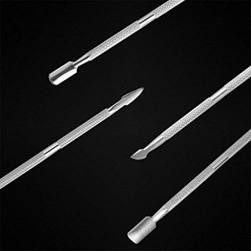 menolana 4Pcs Cuticle Pusher Colher Nail Callus Trimmer Remover Cleaner Scraper Set