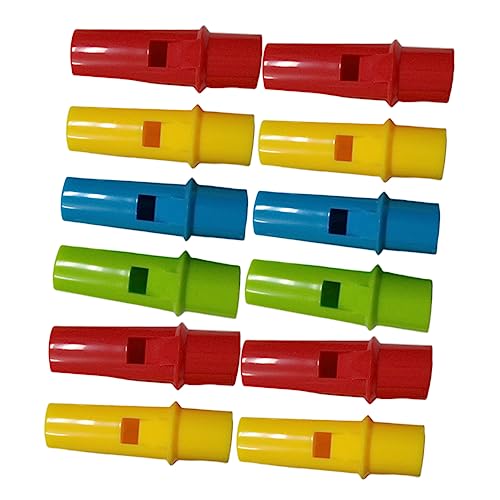ifundom 12Pcs DIY Flutes for Creative Cylinder Shape Pan Flutes Whistles Music Instrument Safe Materials Colors present for Birthdays and Festivals Random Color