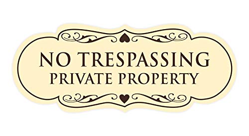 Panneau de propriété privée Signs ByLITA ivoire haut de gamme gravé au laser