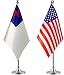 WXTWK 2 Pack American USA Christian Desk Flag Small Mini US Christians Table Flags With Stand Base,United States Christian Festival Events Celebration Decorations