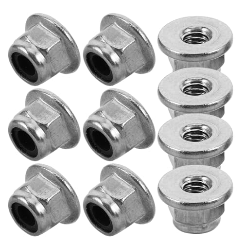 NOLITOY 25pcs M3 Stainless Steel Hexagon Serrated Lock Nuts with Nylon Insert Non-Slip Flanged Nuts for Industrial and Construction Use