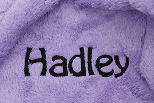 Bc Bare Cotton Personalized Name Custom Kids Microfiber Fleece Shawl Robe - Girls - Lavender - Large #TOP2