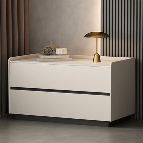 Mesitas de Noche Blancas Modernas 2 Cajones Marca SJFJJKD