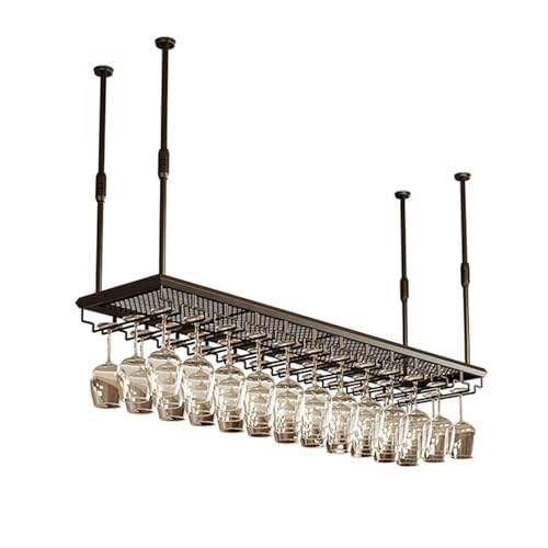 Botellero montado en el techo XJBTBA con soporte ajustable para colgar copas