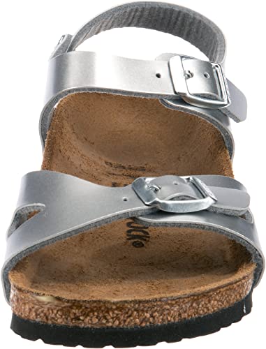 Birkenstock Rio Kids Electric Metallic Silver Birko-Flor 13 US Child3
