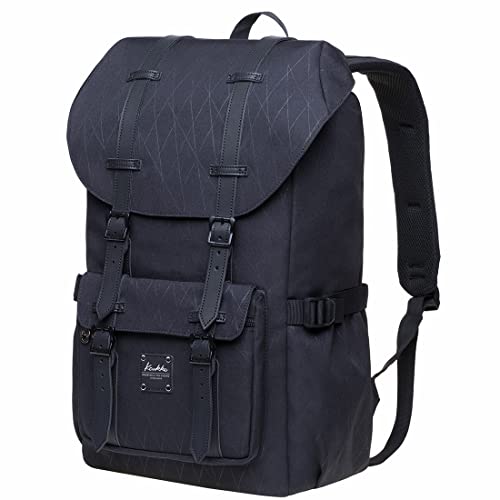 Kaukko Laptop Travel Backpack Outdoor Casual Rucksack Fits 15.6 Inch Laptop(18-Black) #TOP1
