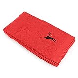 ✔️ Drap de douche 70x140 cm PURE TENNIS, éponge 100% coton 550 g/m2, broderies - Rouge