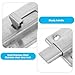 2 Pieces Bathroom Stall Door Latch 4 inch Door Bolts with Screw Stainless Steel Latch Sliding Door Lock Mounted Slide Bolt Silver Sliding Lock Bolt Bathroom Stall Hardware for Internal Doors