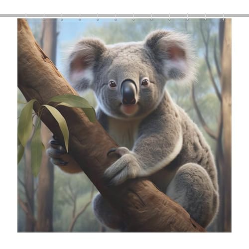 Rideau de douche imperméable koala contre les éclaboussures