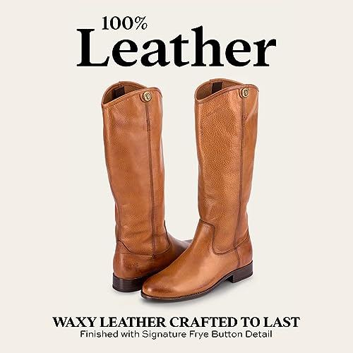 Image of Frye Melissa Button 2 Equestrian-Inspired Tall Boots for Women Made from Hard-Wearing Vintage Leather with Antique Metal Hardware and Leather Outsole - 15 inch Shaft Height