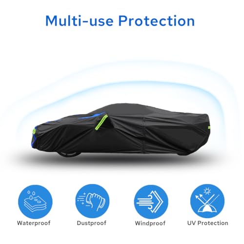 Image of Avecrew for Chevrolet Corvette C4 /C5 /C6 /C7 Car Cover Waterproof All Weather for Automobiles, Outdoor Full Exterior Covers Fit 1984-2019 Corvette C4 /C5 /C6 /C7 with Windproof Strap and Driver Door Zipper