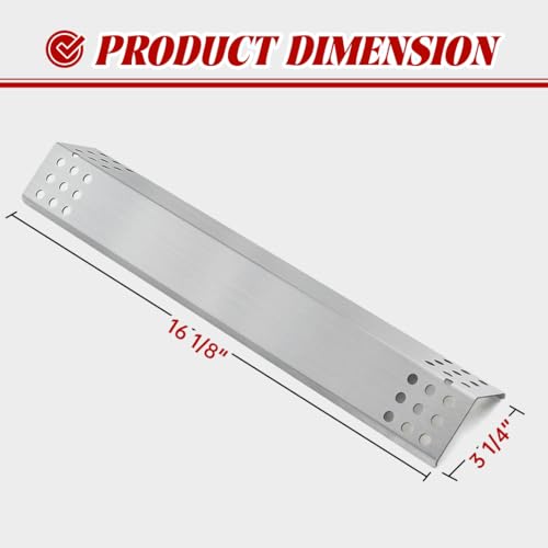 Image of D010012307 Flame Tamer Grill Parts for Monument Grill 4 Burner Replacement Parts 35633 24367 41847ng 17842 Heat Shield Stainless Steel Grill Heat Plates Tents Grill Accessories, 4pcs