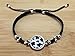 Unisex fashion Black Braided Delicate Bracelet Cow Print Glass Cabochon Charm Design
