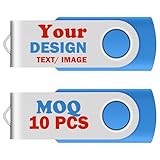 Enfain Factory Direct Custom Logo USB 2.0 Flash Drive 8GB 10 Pack Personalized Engraved Thumb Drive Bulk Imprint Memory Sticks for Events, Fairs, Organizations & Businesses