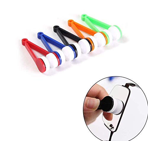 VinBee 20 Pcs Eyeglass Cleaner, Mini Sun Glasses Eyeglass Microfiber Spectacles Cleaner Brush Cleaning Tool, Eyeglasses Cleaner Cleaning Clip (Random Color)