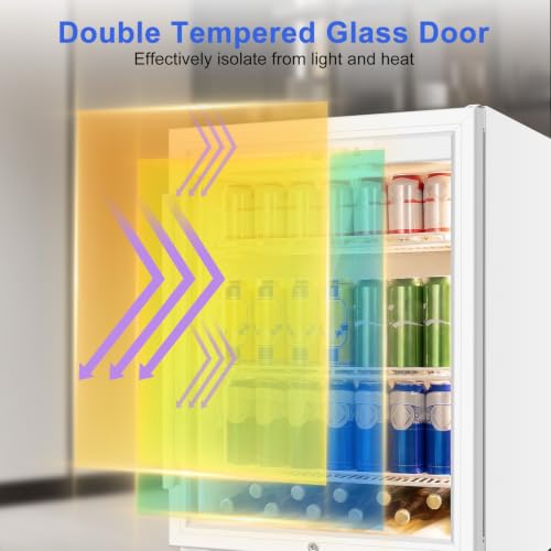 Image of FoMup 24 inch Undercounter Beverage Refrigerator with Glass Door, 200-Can