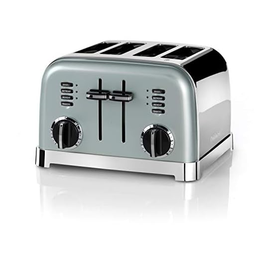 Cuisinart CPT180GE Tostadora de 4 Ranuras Anchas para Todo Tipo de Pan, 6 Niveles de Tostado, 1800W, Función Bagel, Descongelar y Recalentar, Rejilla de Centrado Automático, Palanca de Elevación