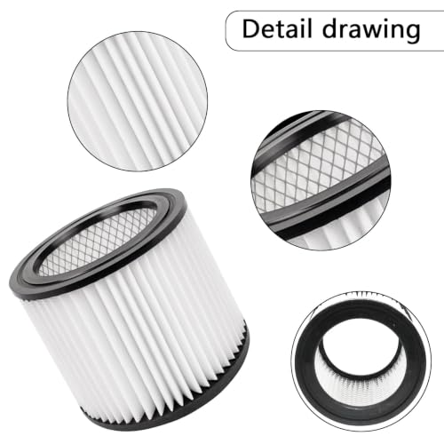 Image of 90398 HEPA Replacement Filter and 90585 Foam Sleeve Filter Compatible with Shop-Vac 90398, 903-98, 9039800, 903-98-00, Fits Most 4 Gallon and Less Wet /Dry Vacuum Cleaner (2 + 4)