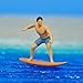 DYNWAVE 1/64 Miniature Surfing Figure Beach Surfer Dollhouse Accessories Photo Prop Painted Miniature Figurine Micro Landscape Decor, Style A