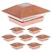 GreenLighting (8 Pack) Low Profile LED Solar Post Cap Lights for 4 x 4 Wood Posts (Copper)