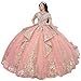 Zhangyo Puffy Quinceanera Dresses Ball Gown for Sweet 16 Girl Tassel Appliques Tulle Birthday Quince Dress with Train Tiered Off The Shoulder Mint Green Vestidos de quinceañera Size 16
