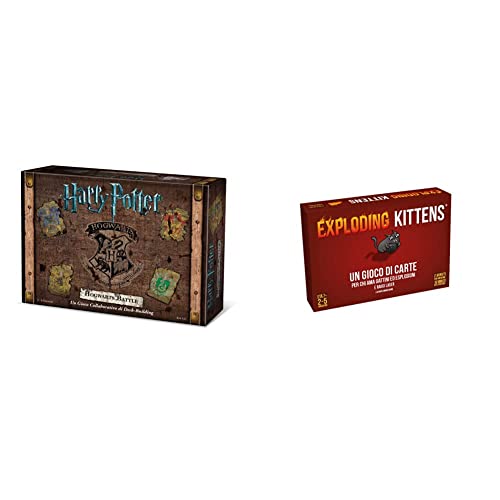 Asmodee Harry Potter Hogwarts Battle, Gioco da Tavolo, Edizione in Italiano, 8135 & Exploding Kittens, Gioco di Carte, Edizione in Italiano, 8540