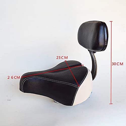 Misaso Bicycle With Backrest Support Cycling Wide Comfort Saddle For Electric Vehicle Tricycle Bike Bicycle Universal #TOP7