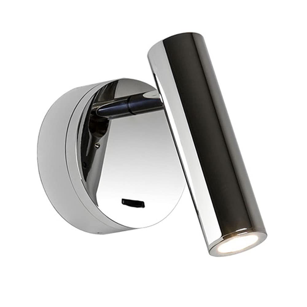 GANGUIO 3W LED Wall Spotlight Rotatable Adjustable Modern Wall Sconce Fixture丨Single Wall Lamp With Switch丨Rotatable Light Fittings For Corridor Kitchen, 120lm, 3000K Warm White