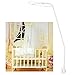 Qudinip Bed Net Stand Holder Set, Adjustable Clip On Crib Canopy Rack Baby Crib Accessories Nursery Bedding Must Haves with Premium ABS Material for Comfortable Baby Sleeping