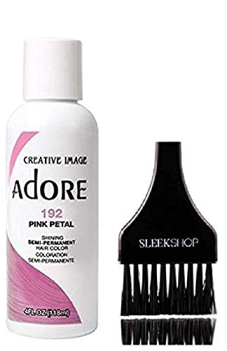 ADORE Creative Image Shining SEMI-PERMANENT Hair Color (STYLIST KIT) No Ammonia, No Peroxide, No Alcohol Haircolor Semi Permanent Dye (192 Pink Petal)