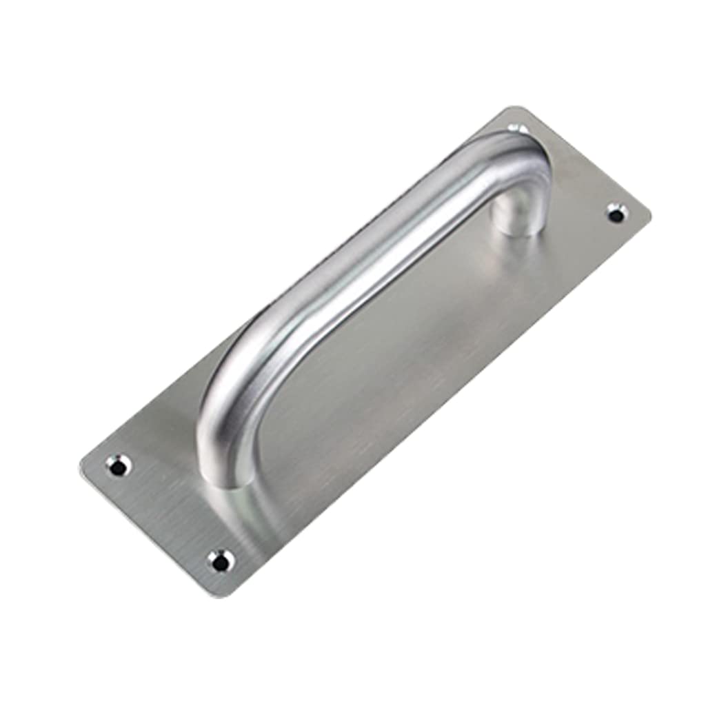Pull Push Door Plate Handle Stainless Steel Heavy Duty Barn Door Pull for Shed Commercial Door Mounting Accessories
