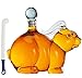 SYue Decantador de Vino de Licor Decantador de Whisky de Forma Animal, Jarra de Forma de Conejo con tapón de Vidrio de borosilicato soplado a Mano