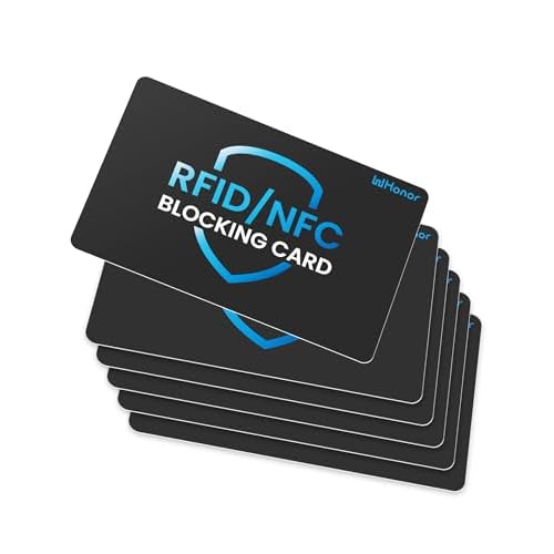 RFID Blocking Card 6 Pack, Bank Debit Credit Card Protector, Anti-Theft Contactless NFC Blocker, Entire Wallet Protection