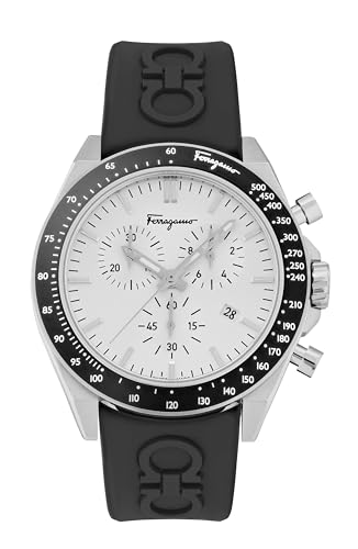 Urban Chrono Collection Luxury Mens Watch Timepieces with a Black Strap Featuring a Stainless Steel Case and a Silver Dial