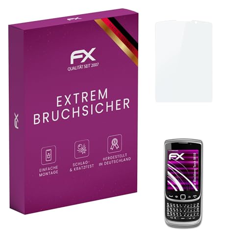Image of atFoliX Plastic Glass Protective Film compatible with Blackberry Torch 9810, 9H Hybrid-Glass FX Screen Protector