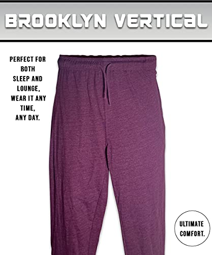 BROOKLYN VERTICAL 3-Pack Mens Sleep & Loungewear Pant|Soft Comfortable Cotton|Drawstring Pull|Pockets|Many Colors|Small-3XL3