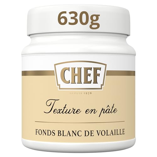 CHEF Fonds Blanc de Volaille Premium - Pâte Concentrée à Base de Jus de Cuisson de Poulet - Gain de temps en Cuisine - Aide Culinaire, Sauce, Fonds, Fumet -...