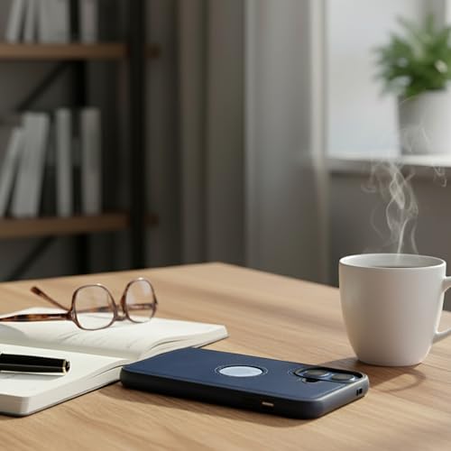 Image of Leather Case for Apple iPhone 17 Premium Protective Stylish Slim Cover with Shockproof Raised Edges Blue