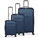 Produktbild STRATIC Unbeatable 4.0 Kofferset 3-teilig weichschale Trolley Rollkoffer Weichgepäck TSA-Schloss, wasserabweisend, erweiterbar (S,M,L) Blue