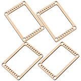 MAGICLULU 4 Stück Teiliges Mini Webrahmen aus Holz Tragbares Leichtes Handweaving Board für DIY Strick Bastelprojekte Vielseitig Einsetzbar für Anfänger und Handwerksliebhaber