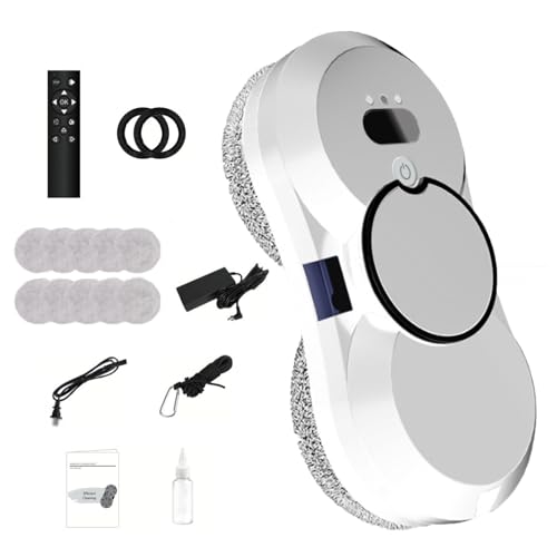 Robot Limpiador De Ventanas Con Succión Al Vacío 5600pa, Limpiador De Vidrios Inteligente De Doble Uso Con Control Remoto Botón, Lavacristales De Diseño Delgado Con Capacidad De Batería De 500 Mah Robot Limpiador De Ventanas Con Succión Al Vacío 5600pa, Limpiador De Vidrios Inteligente De Doble Uso Con Control Remoto Botón, Lavacristales De Diseño Delgado Con Capacidad De Batería De 500 Mah