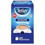 Tetley Original Black Tea Bags in Envelopes - Full Flavoured British Brew - Perfect for Breakfast or Anytime - Rainforest Alliance Certified - 200 Enveloped Teabags (1 Pack)