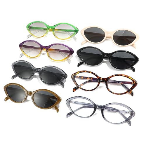 Vintage Oval Sunglasses Women Fashion Retro Female Cat Eye Sun Glasses Trendy Designer UV400 Lady Shades Eyewear N453