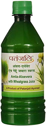 Patanjali Amla-Aloevera Juice with Wheatgrass Juice 500ml X 2