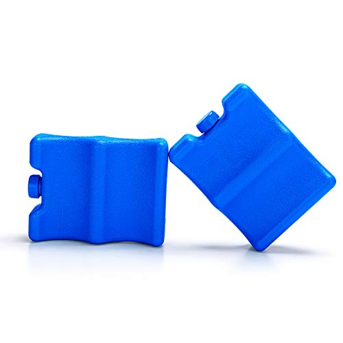 Image of Luxja Reusable Ice Packs for Breastmilk Storage (Pack of 2), Breastmilk Bottle Ice Packs for Breastfeeding Working Mom (Fit for 4-5 Ounce), Blue