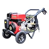 TOOLCY Gas Pressure Washer 4000PSI 4.0GPM, Industrial-Grade with 1/2 Gear Reduction Engine, Triplex Pump, Rubber Hose, Spray Gun & 5 Nozzle Tips, Great for Cars/Driveways/Homes/Patios