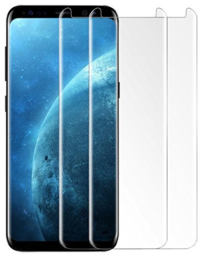Samsung Galaxy S8 Screen Protector, 0.26mm Full Screen Coverage Scratch Resistant Ultra HD Glass Screen Protector for Samsung Galaxy S8 (2 Pack) by Lesozoh
